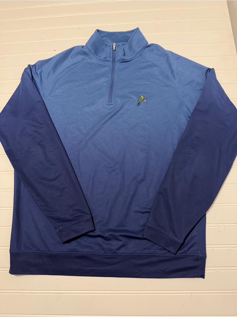 Peter Millar Hammock Creek Golf Club Blue Two-Tone Quarter-Zip Pullover Mens M